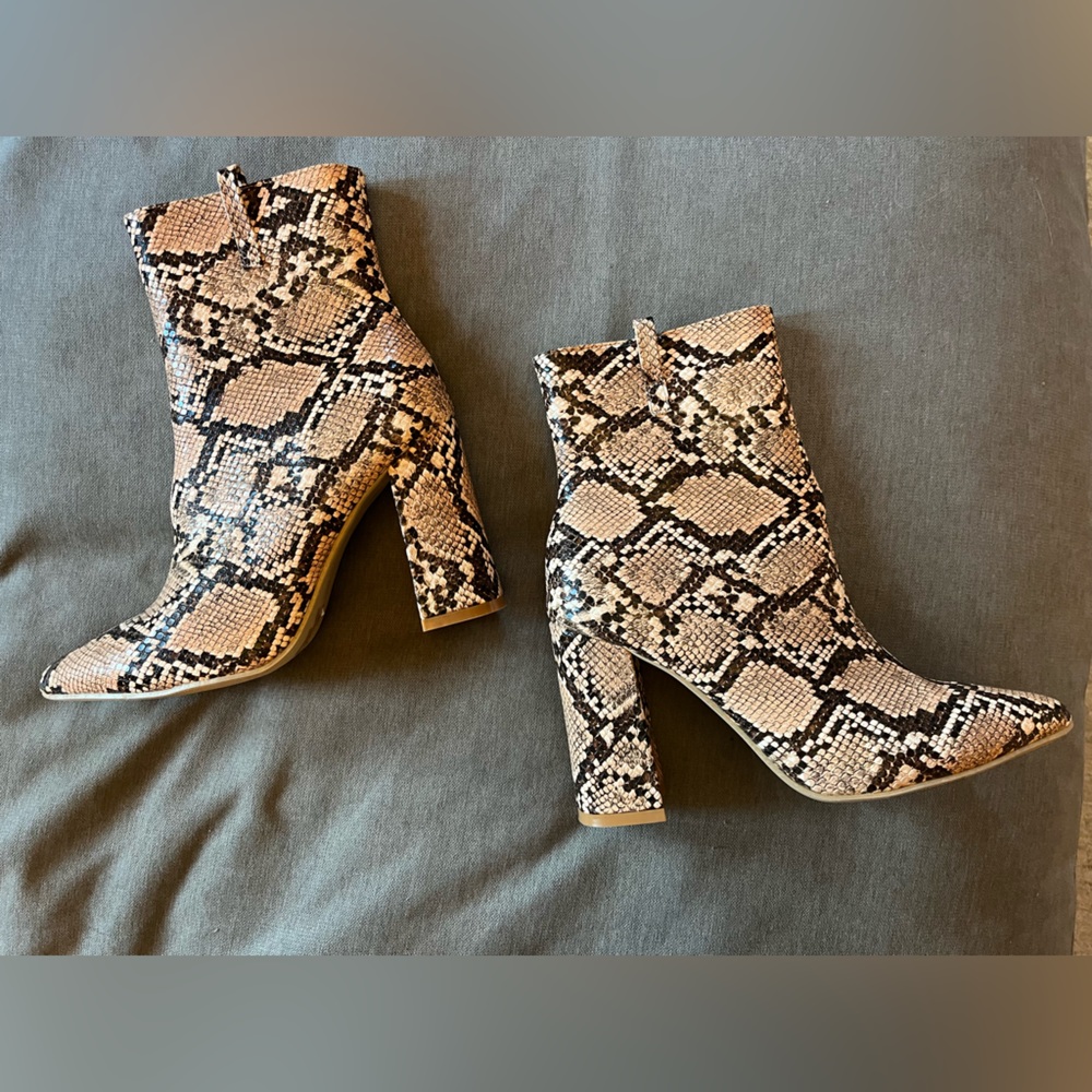 Snake skin boots